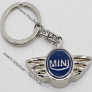 Авто брелок Міні Купер (Mini Cooper) у вигляді логотипу на ключі авто, метал, брелоки на подарунок